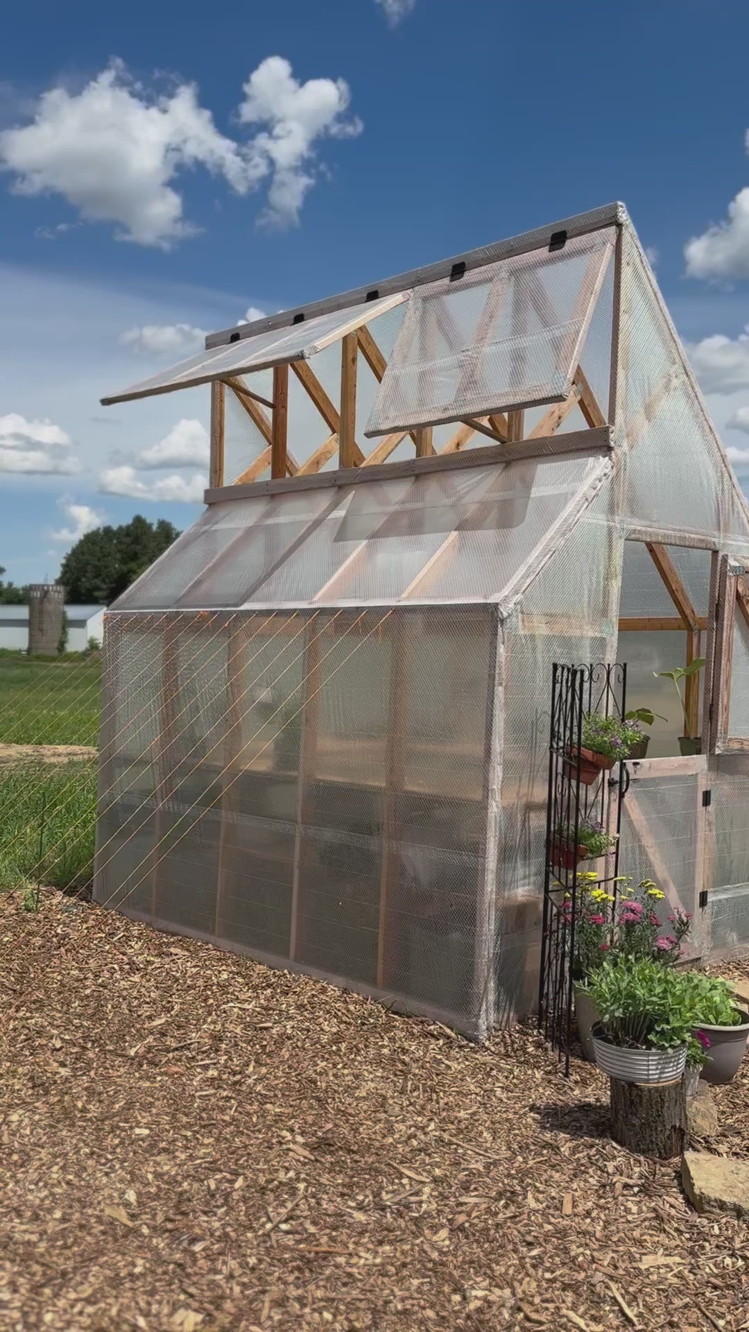 8x10 Skylight Backyard Greenhouse